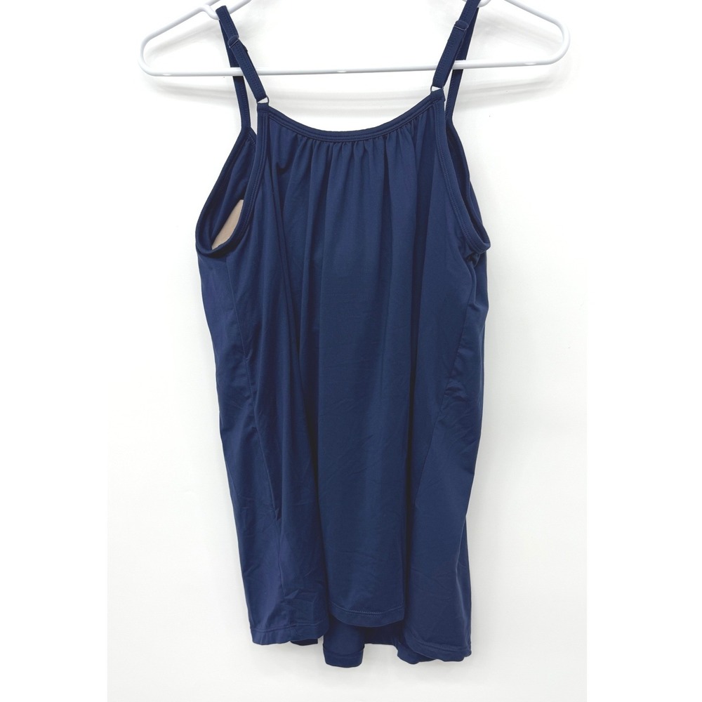 32 Degrees Cool Womens Navy Blue Relaxed Built in Bra Camisole Tank Top Large - Picture 2 of 6